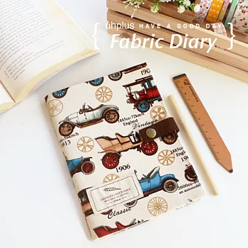 uhplus Fabric Diary 手帳套- Vintage Car