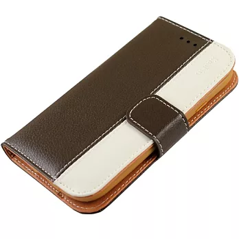 KooPin Sony Xperia Z1 (C6902)經典真皮系列 可立式側掀皮套經典棕