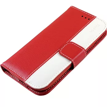 KooPin Sony Xperia Z1 (C6902)經典真皮系列 可立式側掀皮套冶豔紅