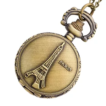 Watch-123 巴黎鐵塔-小型復古項鍊懷錶