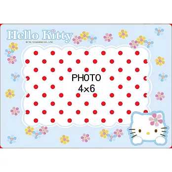 Hello Kitty 4*6無痕壁貼相框藍