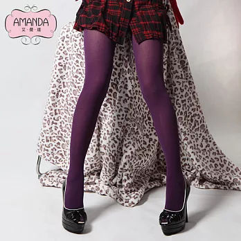 Amanda俏麗超彈性彩色褲襪-深紫(單品)深紫