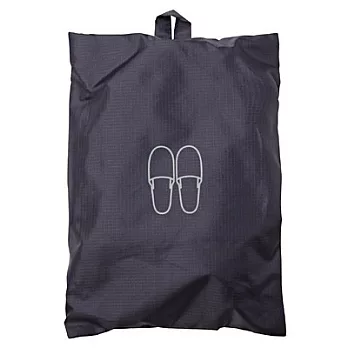 [MUJI 無印良品]棉混天竺攜帶式薄型拖鞋/深藍×灰條紋