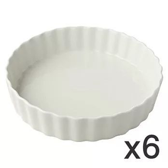 [MUJI 無印良品]米白瓷耐熱花形烤盤/小/6入