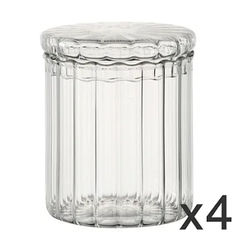 [MUJI 無印良品]玻璃收納罐/花型.小/4入
