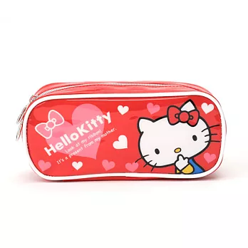 SANRIO HELLO KITTY防水筆袋(愛心)