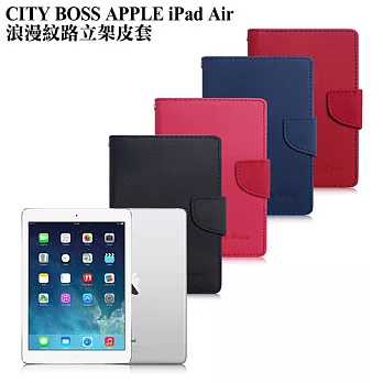 CITY APPLE iPad Air 浪漫紋路立架皮套黑