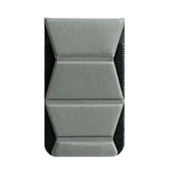 smart-flip 多功能卡夾式可折疊皮革手機背貼(灰)