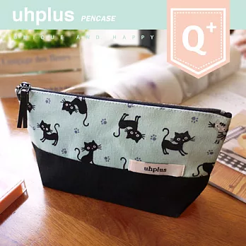 uhplus Q-plus寬底筆袋/ 貓咪的小腳印