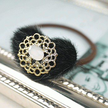 【PinkyPinky Boutique】可愛愛心髮束(黑色)