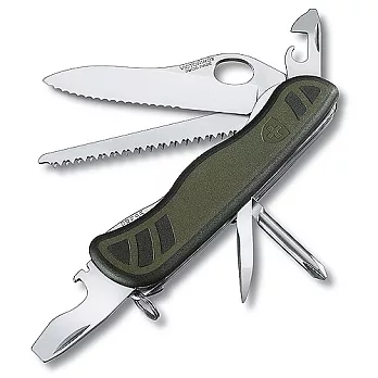 VICTORINOX 10用單手開防滑刀殼瑞士刀-綠
