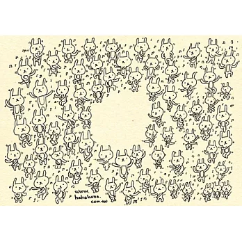 《hahahana》設計明信片｜跳舞的兔子