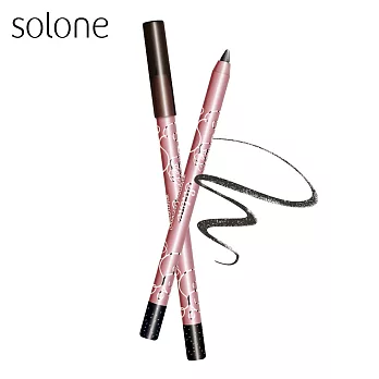 Solone 玫瑰公主花園系列防水眼線膠筆(共8色)02銀鑽黑