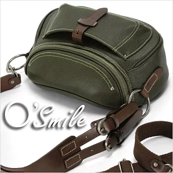 【LUKA】O’Smile真皮兩用包(橄欖綠)