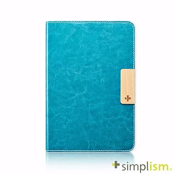 Simplism iPad mini Retina 記事本型側開皮革保護套藍綠色