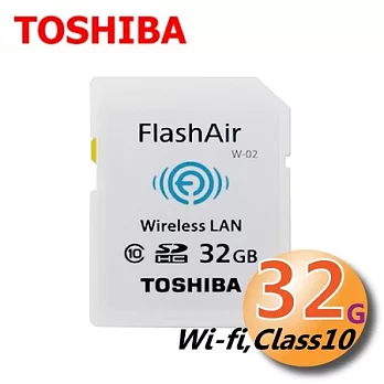 TOSHIBA 東芝 FlashAir 32GB Wi-Fi SDHC C10 記憶卡 (平輸)