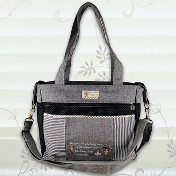 熊熊摩天輪背提2用袋-黑