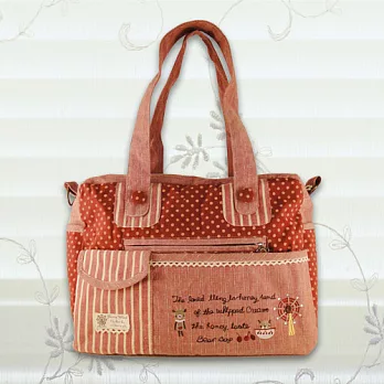 水鑽摩天輪背提2用袋-紅