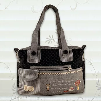 水鑽摩天輪背提2用袋-黑