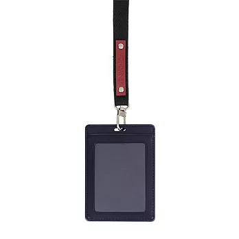 Mondaine 瑞士國鐵牛皮兩用識別證件夾-藍