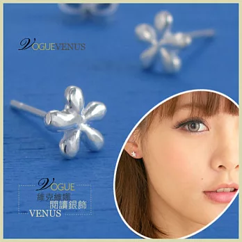 【維克維娜】花情寄語。輕巧五瓣小花 925純銀耳環