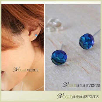 【維克維娜】璀璨時刻。海洋水藍寶石 925純銀耳環