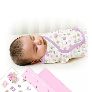 美國 Summer Infant SwaddleMe 嬰兒包巾 【甜蜜森林純棉薄款】, 小號 3入組 - 可調式懶人包巾