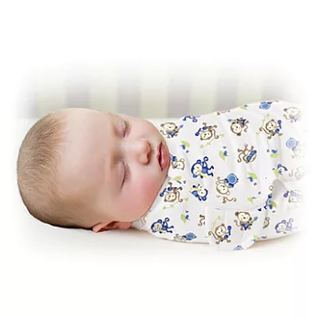 美國 Summer Infant SwaddleMe 嬰兒包巾 【小猴樂團 純棉薄款】, 小號 - 可調式懶人包巾