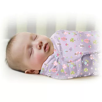 美國 Summer Infant SwaddleMe 嬰兒包巾 【甜夢花園 純棉薄款】, 小號 - 可調式懶人包巾