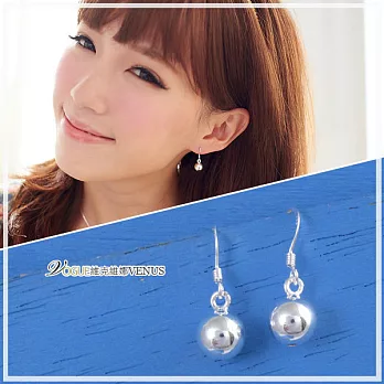 【維克維娜】銀色世界。可愛鈴鐺小銀球垂墜 925純銀耳環