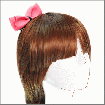 【PinkyPinky Boutique】可愛耳朵 蝴蝶結髮夾(粉紅色)
