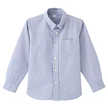 [MUJI 無印良品]男童有機棉水洗襯衫110淺藍