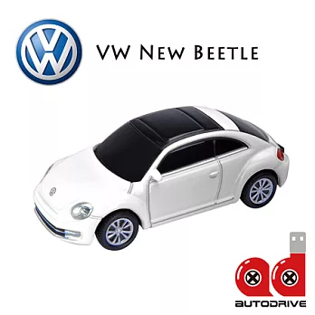AutoDrive 汽車造型隨身碟 - VW New Beetle (8G-白)