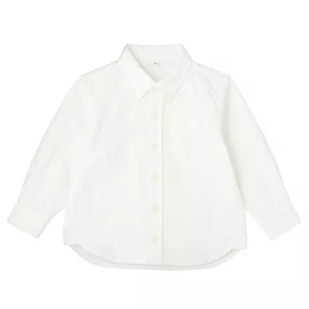 [MUJI 無印良品]男幼有機棉水洗襯衫90柔白