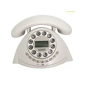 ALCATEL阿爾卡特 Temporis Retro古典造型有線電話(古銅金/黑/白)白色