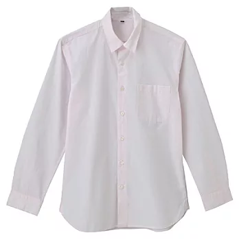 [MUJI 無印良品]男有機棉平織襯衫S淺粉