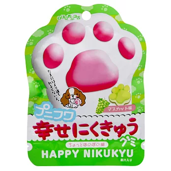 日本【扇雀飴】幸福犬掌Q軟糖-青葡萄