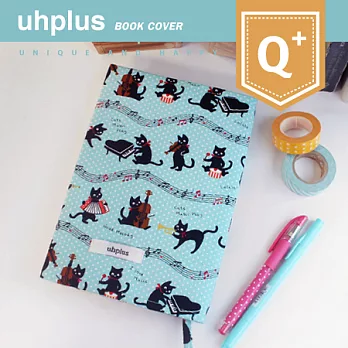 uhplus Q-plus手感書衣/ 貓咪音樂會
