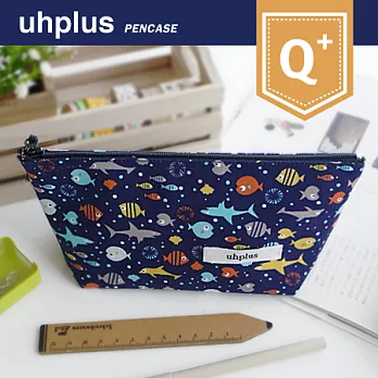 uhplus Q-plus寬底筆袋/ 海底世界的Party