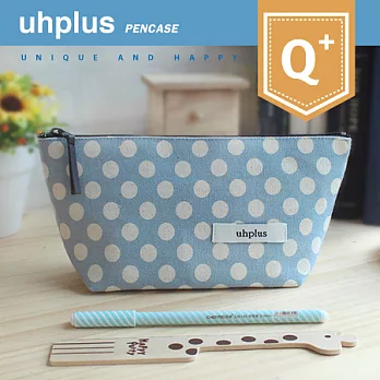 uhplus Q-plus寬底筆袋/ 清晨的雨滴