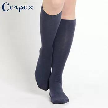 【Corpo X】女款發熱膝下襪FREE藍黑