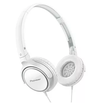 Pioneer輕巧可摺疊頭戴式耳機SE-MJ512白色W