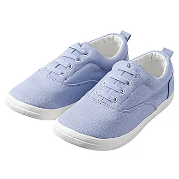[MUJI 無印良品]兒童棉水洗帆布鞋17水藍