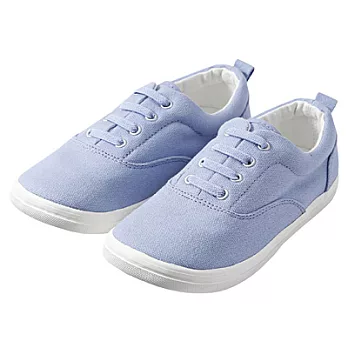 [MUJI 無印良品]兒童棉水洗帆布鞋18水藍