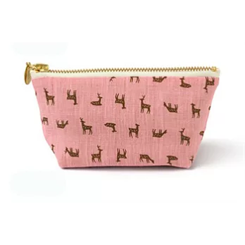 遊中川小紋收納包/鹿櫻色