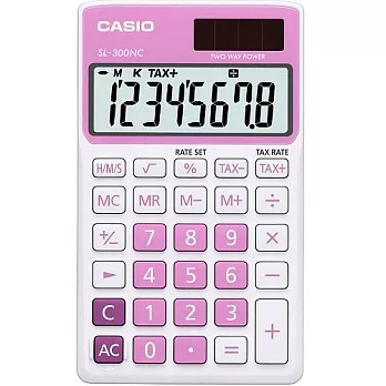 CASIO 卡西歐Colorful 微時尚計算機 SL-300NC-PK