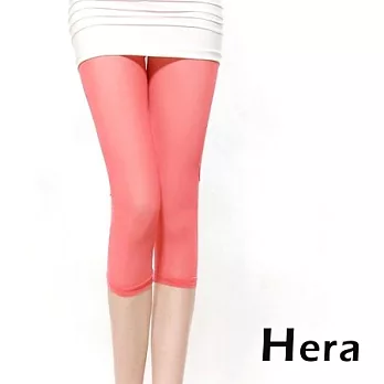 【Hera】赫拉 糖果超薄網紗純色顯瘦七分褲/內搭褲(五色任選)玫紅色