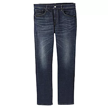 [MUJI 無印良品]男美國棉混丹寧窄版褲靛藍79
