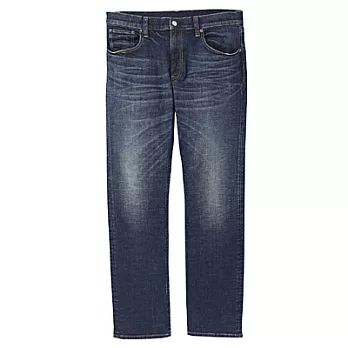 [MUJI 無印良品]男美國棉混丹寧合身褲靛藍73