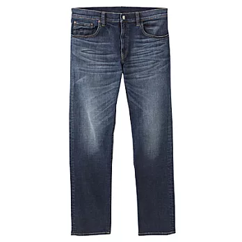 [MUJI 無印良品]男美國棉混丹寧合身褲藍色73